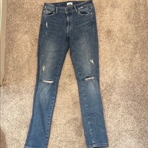 Women's Blue Distressed Jeans
